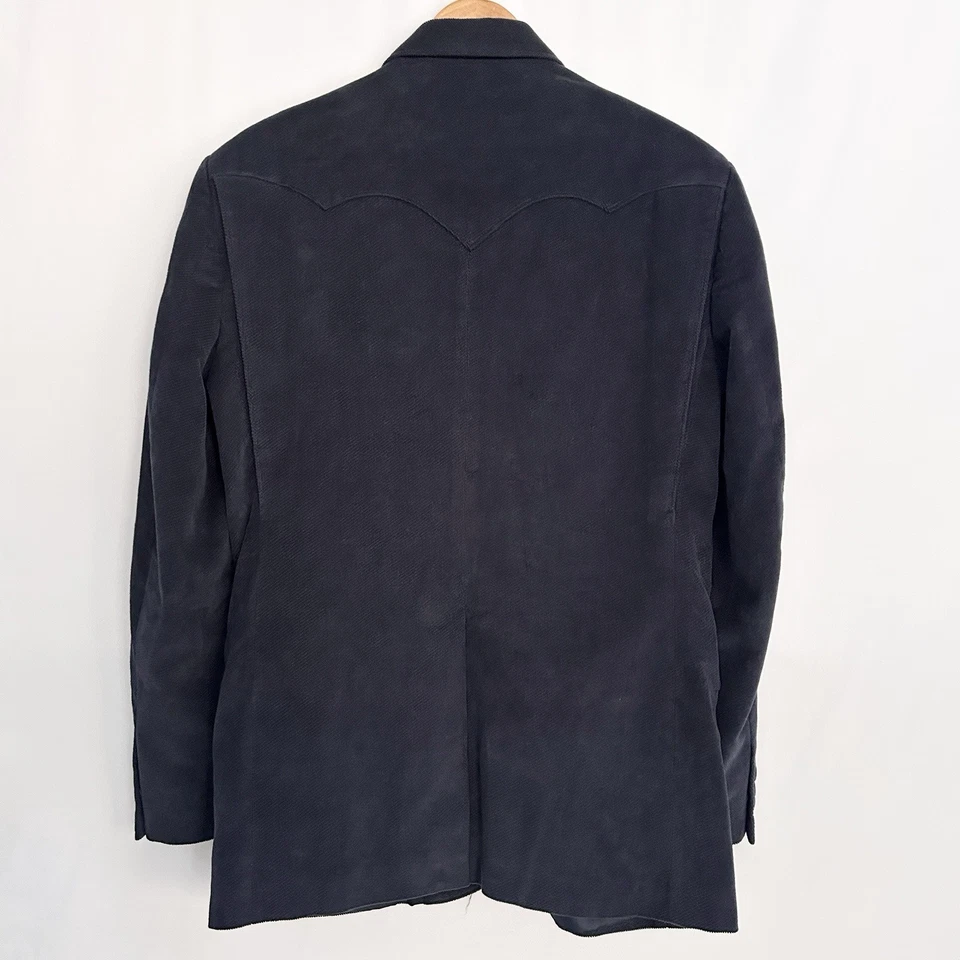 Abrigo Deportivo Circle S Western Yugo 42R Azul Marino Lubbock Rodeo Vaquero Rockabilly Ranch Foto 4 de 4