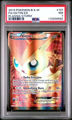 2013 POKEMON B&W PLASMA STORM #131 FULL ART/VICTINI EX PSA 7 | eBay