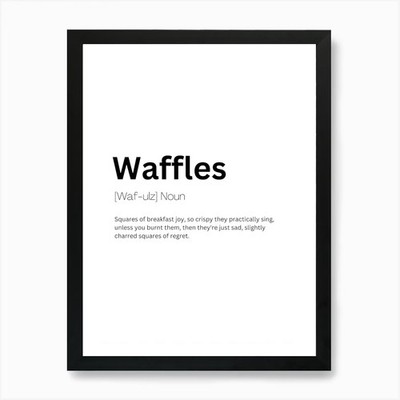 Waffeln Definition Bedeutung Kunstdruck gerahmtes Wandbild Poster Leinwanddruck Bild