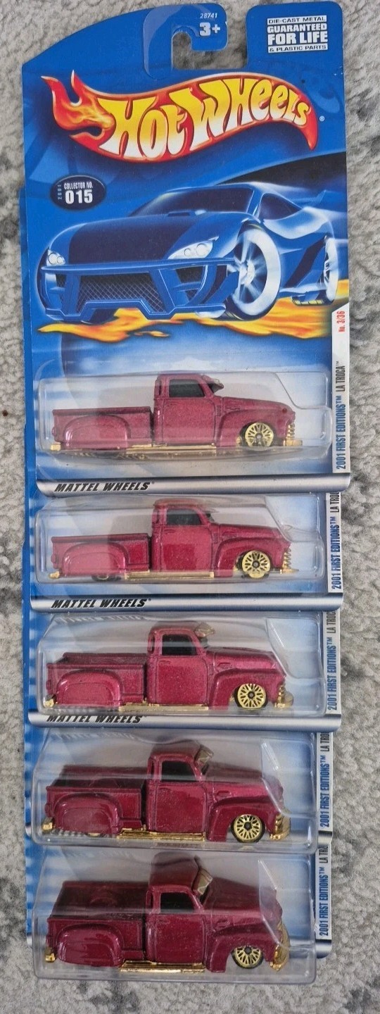 Hot Wheels 2001 First Editions La Troca Pickup 3 of 36 Red #015 N23