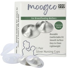 Silver Nursing Cups   999k Silver Nipple Shields for Breastfeeding   Most Dur...