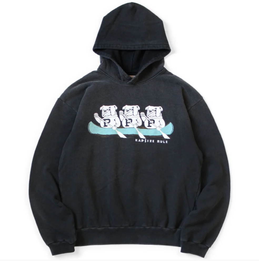 KAPITAL フリンジパーカー size 2 Kapital Fleece Hooded Sweatshirt (`P`Bulldog Print) - size 2 | eBay