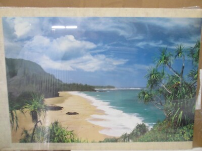 Vintage Beach scene 1985 poster 16785 | eBay