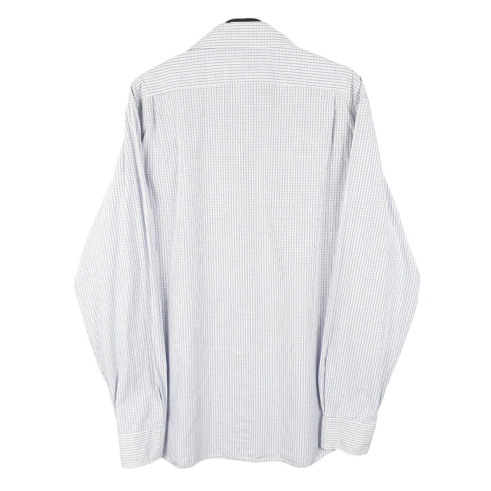 TOMMY HILFIGER White Check Shirt Long Sleeve Casual Cotton Mens M image 3