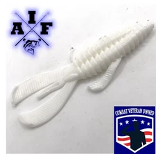 12ct 4” Rage Bug Style White Creature  fishing