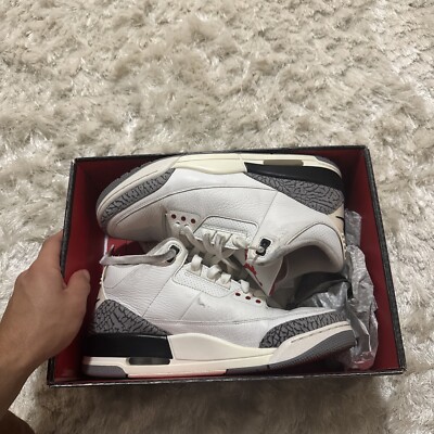 Size 10 - Nike Air Jordan 3 Retro White Cement Reimagined Men's Shoes Ships Now