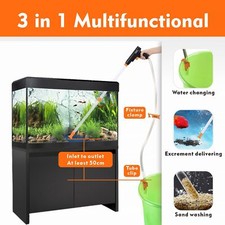 hygger 3 in 1 Aquarium Tank Vacuum Siphon Gravel Cleaner Pump Water Change