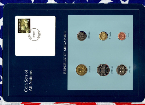 Coin Sets of All Nations Singapore UNC 1990-1995 $1,$5 1995 Very Rare 18DEC95