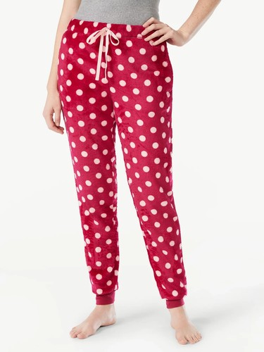 Joyspun Women's SIZE 2X 18W-20W PLUS Plaid Cuff Sleep Pants Color: Rose Sangria - Picture 7 of 9