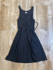 A New Day Sheath Dress Black Faux Wrap Sleeveless Casual Stretch XS NWT NEW