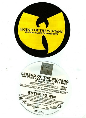 LEGEND OF THE WU-TANG CLAN'S GREATEST HITS STICKER/DECAL LARGE 5.5