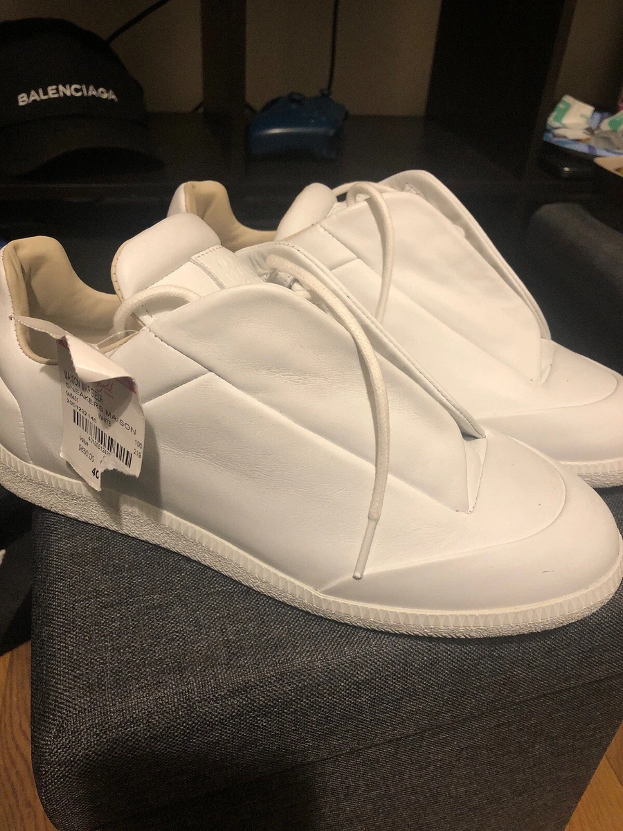 Maison Martin Margiela Future White Low Top Leather Trainer Sneaker EU 40