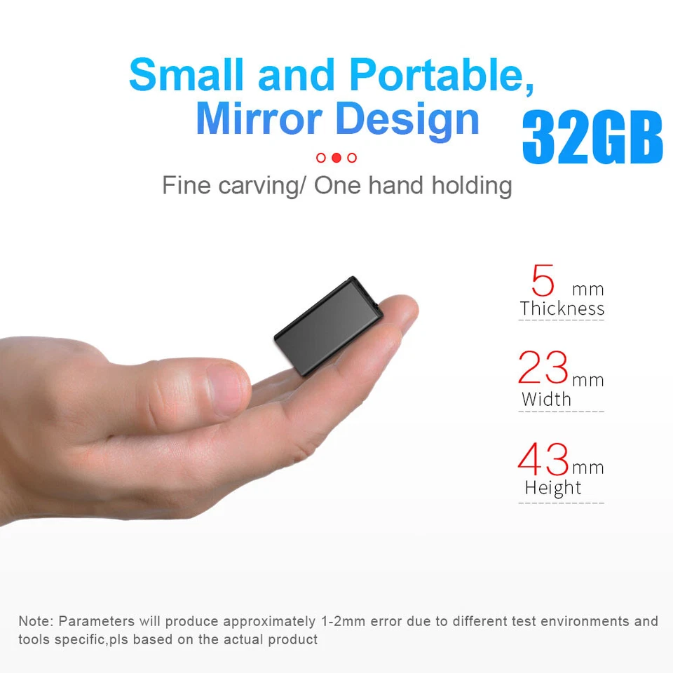 Mini Voice Recording Device Mini Audio Sound Recorder MP3 Player 6 Hour Battery - Image 2 of 4