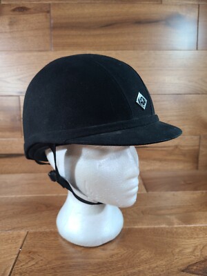 Vintage Charles Owen JR8 Black Equestrian Riding Helmet 52  display picture 3