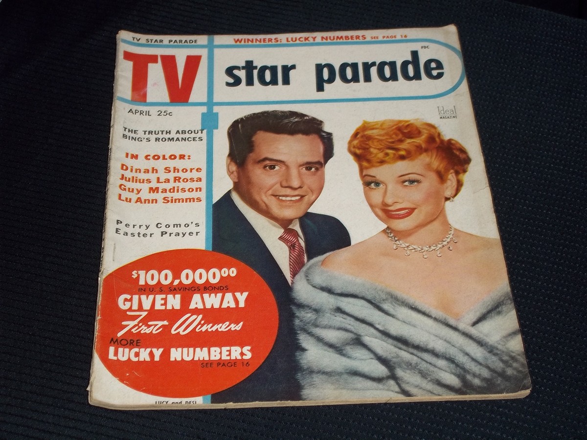 1954 APRIL TV STAR PARADE MAGAZINE LUCY DESI FRONT COVER E 13251