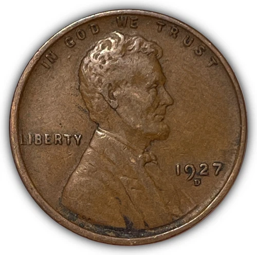 1927-D Lincoln Wheat Cent Extremely Fine XF Coin #23349