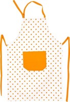 SchüRze KochschüRze KüChenschüRze Baumwolle Orange Weiß Ca. 70X90 Cm
