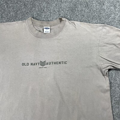 VINTAGE 90s Old Navy Authentic T Shirt Size L Faded Cotton 