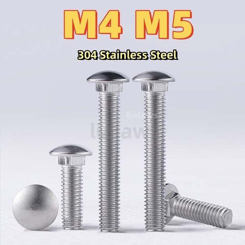 Juego 50 Pernos Grado 18-8 50 Pernos De Carro #10-24 Acero Inoxidable - Con Tuercas Y Arandelas, Opción Para Proyectos DIY Tornillos Fastenere 50 Unidades