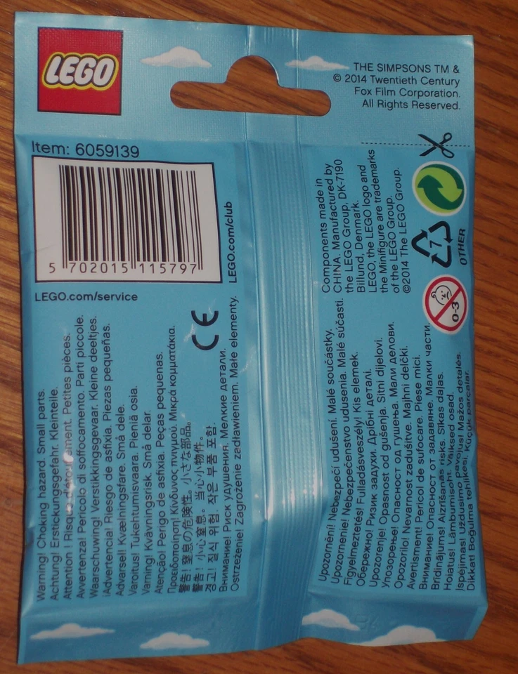 LEGO MINIFIGURES SIMPSON SERIES 1 (71005) ~ SEALED PACK - 2014 ~ CHOOSE YOUR OWN - Image 3 of 4