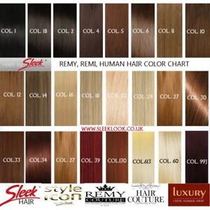 Hair Extension Color Number Chart