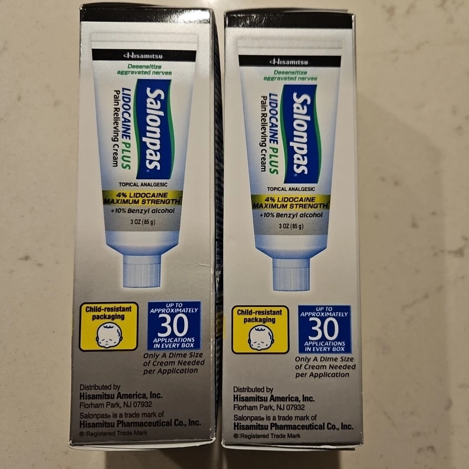 Salonpas Plus Pain Relieving Cream 3oz Exp x2 2027+ - Image 2 of 4