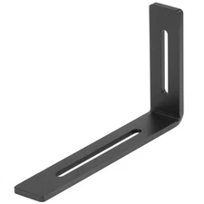 6 PCS 6-1/8" x 4" Black Adjustable L Corner Brace with Slot, Heavy Duty Steel...