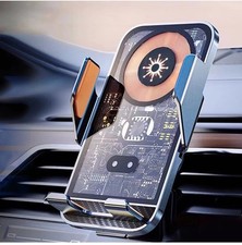 Wireless Car Charger, Fast Charging Vent Clamp Car Phone Mount