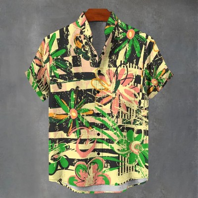 Wild Flower Floral Pattern Hawaiian Shirt