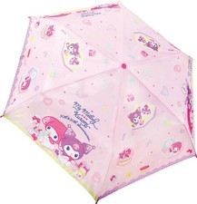 My Melody Kuromi Folding Umbrella 53cm Hand Opening Sanrio 50th Anniversary 20th