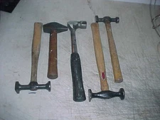 Auto Body Blacksmith Hammers lot of (5) Shop Dolly Anvil Tools Fairmount Dunlap