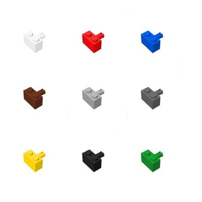 50x 2458 Brick Special 1X2 with Pin 100% Compatible with  Bricks, Pieces & Parts