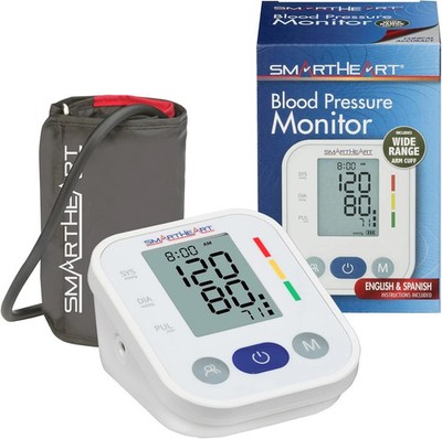 Smart Heart Blood Pressure Monitor Wide Range Arm Cuff 2-Person Memory
