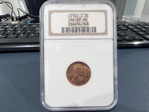 1941 S 1c Lincoln Wheat Penny NGC MS 67 RD (AJD)