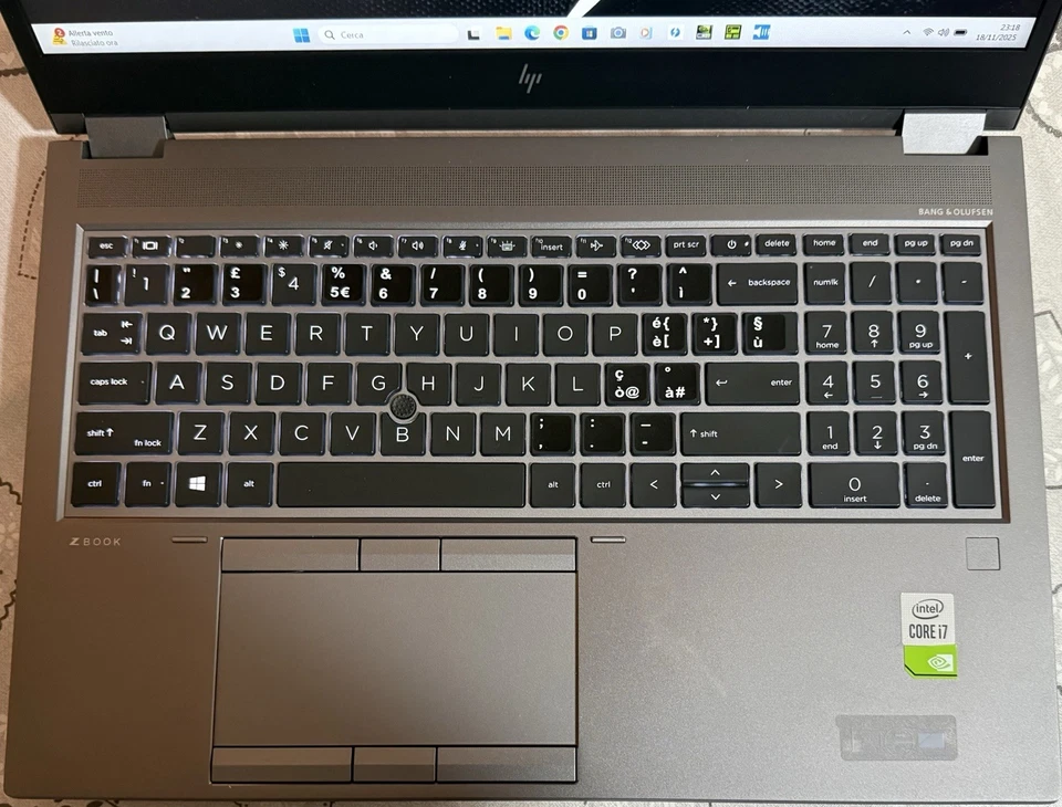 HP ZBOOK FURY 15-G7-15,6”FHD-I7-10750H-SSD512-64GB RAM DDR4-NVIDIA QUADRO T1000 - Immagine 2 di 4