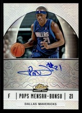 Pops Mensah-Bonsu 2006-07 Finest Rookie Refractor Autograph #83 Mavericks ESE