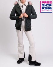 Giacca bomber CANADIAN CLASSIC prezzo consigliato €319 taglia S foderata in pelliccia sintetica bordo in pelliccia di procione