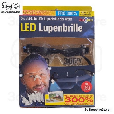Weltbild Magic Vision Pro 3x LED Lupenbrille 300% Vergrößerung