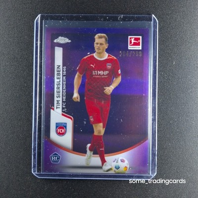 Topps Tim Siersleben RC 1. FC Heidenheim Purple   /299 Bundesliga Chrome 2023/24