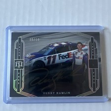 2023 Panini National Treasures Racing Track Pass Denny Hamlin Auto 8/10