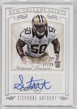 2015 National Treasures Rookie Signatures Silver 17/25 Stephone Anthony Auto nd3