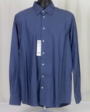 NWT 275 ETON French Blue Diamond Pattern Contemporary Fit SHIRT EU41 16 x 36.5