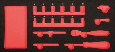 Projahn PROFORM-Werkstattwageneinlage leer für 1/4'' Xi-on Steckschlüssel