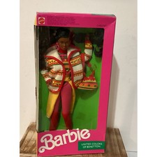 United Colors of Benetton Barbie Christie Shopping Doll # 9407 1990 Mattel NRFB
