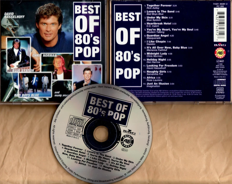 BEST of 80’s POP – CD (ANR) mit BLUE SYSTEM, C.C. CATCH, DEN HARROW, GAZEBO, CHR - Bild 1 von 1