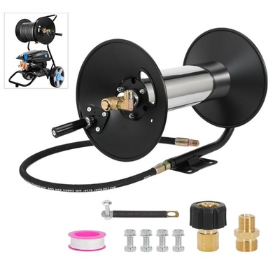 #ad Pressure Washer Hose Reel100FT High Pressure Hose Reel3 8quot;NPT W Hand Crank $87.99