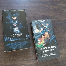 Batman VHS Movie Lot - Batman Forever Batman Returns - Nice Condition Vtg