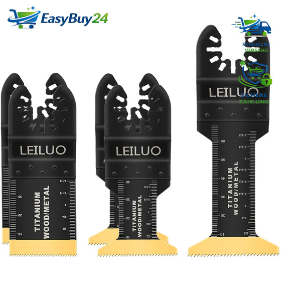Multitool ZubehöR Set 5 Tlg SäGebläTter Titan FüR Holz Kunststoff Metall-image