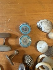 Vintage Sewing Craft Lot Wooden Spools J P Coats Needles Milward Sharps Buttons