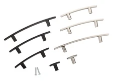 East West Hardware Zinc Clarisse Kitchen Bath Cabinet Pulls - Color Size Choice